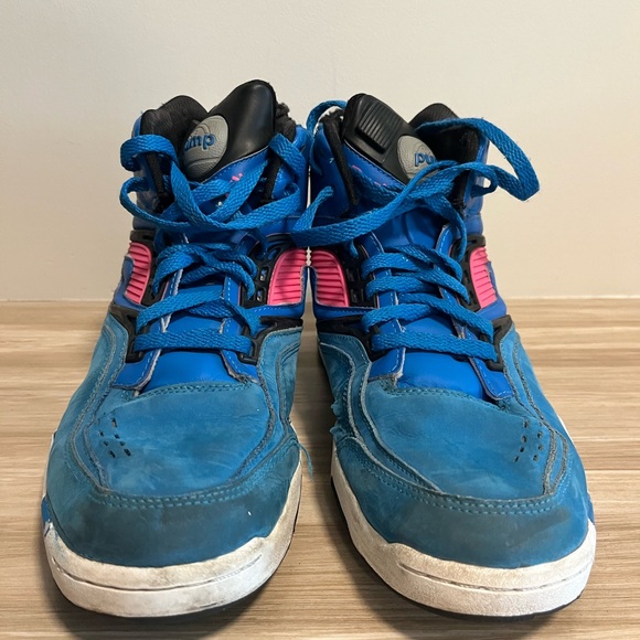 Reebok Pump Twilight Zone Sneakers | Men’s 9.5 | Blue/Pink/Black - Picture 5 of 10